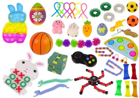 LEAN Toys Zestaw Zabawek Wielkanocnych Fidget Toys Pop It Squishy Antystresowe 42 Elementy LEAN Toys Zestaw Zabawek Wielkanocnych Fidget Toys Pop It Squishy Antystresowe 42 Elementy