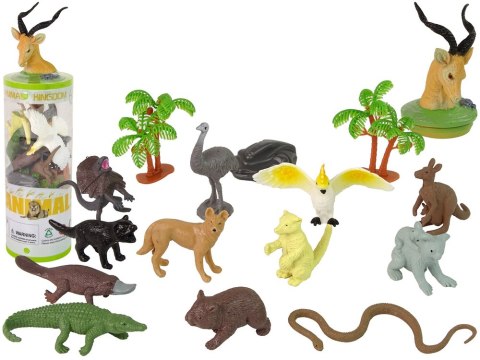 LEAN Toys Zestaw Zwierzęta Australii Figurki 12szt. Akcesoria W Tubie LEAN Toys Zestaw Zwierzęta Australii Figurki 12szt. Akcesoria W Tubie