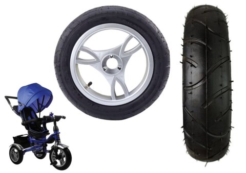 LEAN CARS Plastikowe koło z gumową oponą (pompowane) PRO600 przednie LEAN CARS Plastikowe koło z gumową oponą (pompowane) PRO600 przednie