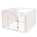 LEAN Kojec Klatka Dla Psa Składana Drzwiczki Zabezpieczenie 90cm x 60cm x 60cm