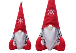 LEAN Krasnal Skrzat Świąteczny Czerwona Czapka Dzwoneczek 32cm