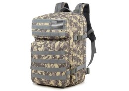 LEAN Plecak Militarny Wojskowy Taktyczny Szary 40-60L