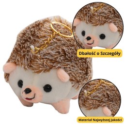 LEAN TOYS Pluszowy Jeż Maskotka Brelok Kółko Brązowy 9cm