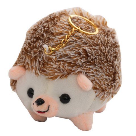 LEAN TOYS Pluszowy Jeż Maskotka Brelok Kółko Brązowy 9cm LEAN TOYS Pluszowy Jeż Maskotka Brelok Kółko Brązowy 9cm