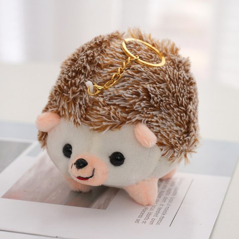 LEAN TOYS Pluszowy Jeż Maskotka Brelok Kółko Brązowy 9cm LEAN TOYS Pluszowy Jeż Maskotka Brelok Kółko Brązowy 9cm
