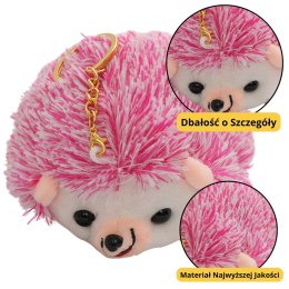 LEAN TOYS Pluszowy Jeż Maskotka Brelok Kółko Różowy 9cm