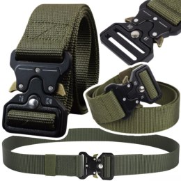 LEAN Taktyczny Pas Militarny Parciany Czarny 120 x 3,8cm