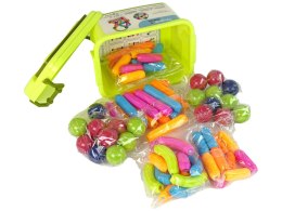 LEAN Toys Klocki Magnetyczne Konstrukcyjne Edukacyjne Kuferek 68 Elementów