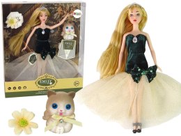 LEAN Toys Lalka Dla Dzieci Emily Długie Włosy Kotek Kwiat