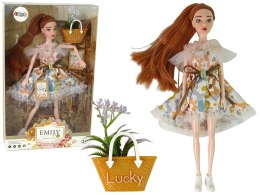 LEAN Toys Lalka Dla Dzieci Emily Jesienna Rude Włosy Kwiaty