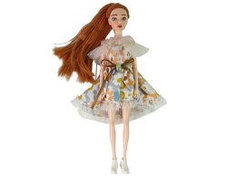 LEAN Toys Lalka Dla Dzieci Emily Jesienna Rude Włosy Kwiaty