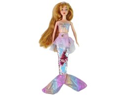 LEAN Toys Lalka Dla Dzieci Emily Syrenka Różowa Akcesoria