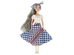 LEAN Toys Lalka Dla Dzieci Emily Szare Włosy Kotek Huśtawka