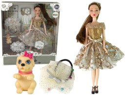 LEAN Toys Lalka Dla Dzieci Emily z Pieskiem Długie Włosy