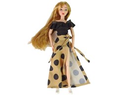 LEAN Toys Lalka Emily z Kotkiem Różami Długie Włosy