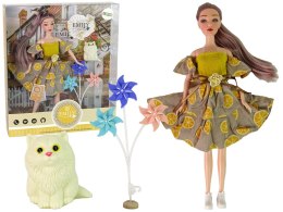 LEAN Toys Lalka Emily z Wiatrakiem Kotek Dla Dzieci