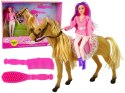 LEAN Toys Lalka Jeździec z Brązowym Kucykiem Figurki