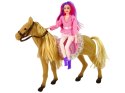 LEAN Toys Lalka Jeździec z Brązowym Kucykiem Figurki