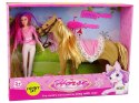 LEAN Toys Lalka Jeździec z Brązowym Kucykiem Figurki