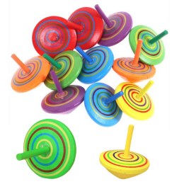 LEAN Toys Mini Bączek Drewninany Zabawka Zręcznościowa Kolorowy 4cm