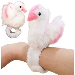 LEAN Toys Pluszowa Maskotka Łabędź Opaska Bransoletka Na Rękę Biały