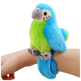 LEAN Toys Pluszowa Maskotka Papuga Opaska Bransoletka Na Rękę Niebieska