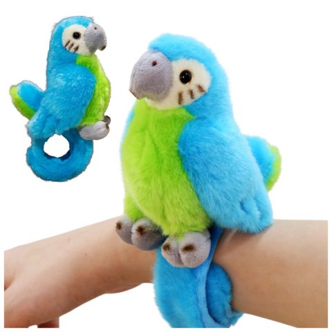 LEAN Toys Pluszowa Maskotka Papuga Opaska Bransoletka Na Rękę Niebieska LEAN Toys Pluszowa Maskotka Papuga Opaska Bransoletka Na Rękę Niebieska