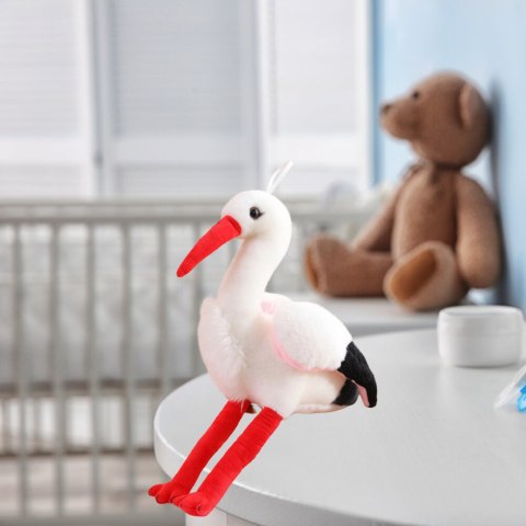 LEAN Toys Pluszowy Bocian Ptak Pluszak Maskotka Przytulanka 37cm LEAN Toys Pluszowy Bocian Ptak Pluszak Maskotka Przytulanka 37cm