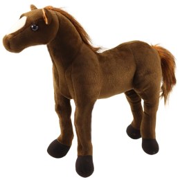 LEAN Toys Pluszowy Koń Pluszak Maskotka Przytulanka Ciemnobrązowy 40cm x 37cm