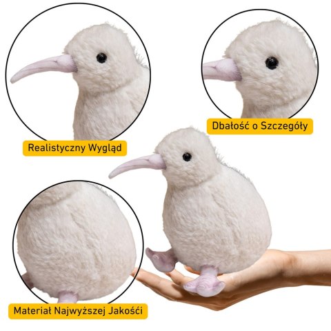 LEAN Toys Pluszowy Ptak Kiwi Pluszak Maskotka Przytulanka Biały 21cm LEAN Toys Pluszowy Ptak Kiwi Pluszak Maskotka Przytulanka Biały 21cm