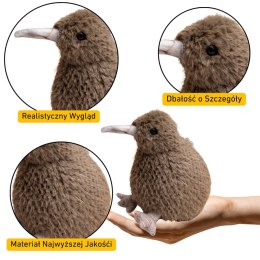 LEAN Toys Pluszowy Ptak Kiwi Pluszak Maskotka Przytulanka Ciemnobrązowy 17cm