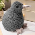 LEAN Toys Pluszowy Ptak Kiwi Pluszak Maskotka Przytulanka Szary 17cm