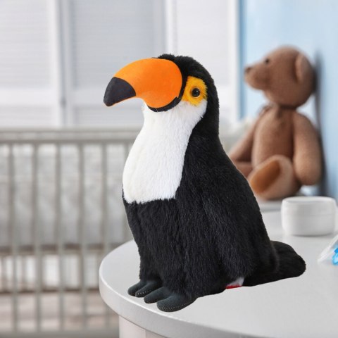 LEAN Toys Pluszowy Ptak Tukan Pluszak Maskotka Przytulanka Biały 30cm LEAN Toys Pluszowy Ptak Tukan Pluszak Maskotka Przytulanka Biały 30cm