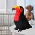LEAN Toys Pluszowy Ptak Tukan Pluszak Maskotka Przytulanka Czerwony 30cm