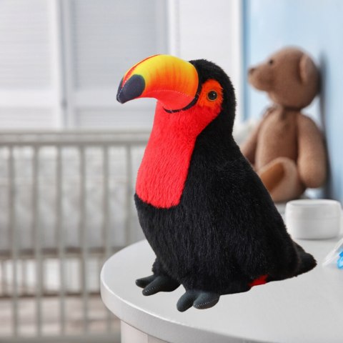 LEAN Toys Pluszowy Ptak Tukan Pluszak Maskotka Przytulanka Czerwony 30cm LEAN Toys Pluszowy Ptak Tukan Pluszak Maskotka Przytulanka Czerwony 30cm