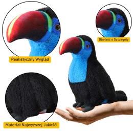 LEAN Toys Pluszowy Ptak Tukan Pluszak Maskotka Przytulanka Niebieski 30cm