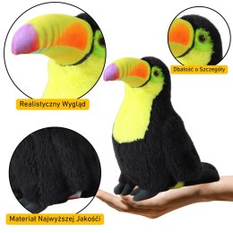 LEAN Toys Pluszowy Ptak Tukan Pluszak Maskotka Przytulanka Żółty 30cm