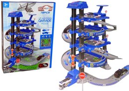 LEAN Toys Policyjny Parking Czteropoziomowy 1:64 Pojazdy Dźwięk Światła