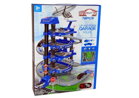 LEAN Toys Policyjny Parking Czteropoziomowy 1:64 Pojazdy Dźwięk Światła LEAN Toys Policyjny Parking Czteropoziomowy 1:64 Pojazdy Dźwięk Światła