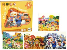 LEAN Toys Puzzle 4 w 1 Cztery Pory Roku
