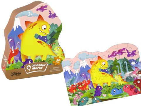 LEAN Toys Puzzle Dinozaur Wulkan 48 Elementów LEAN Toys Puzzle Dinozaur Wulkan 48 Elementów