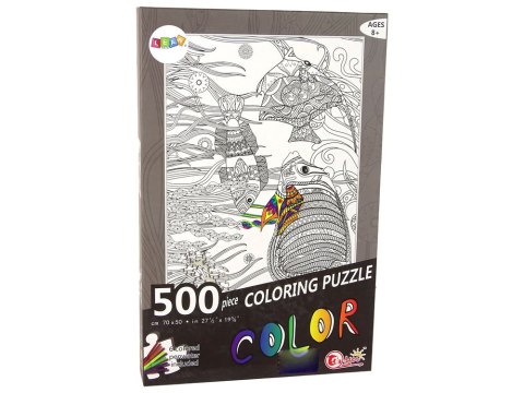 LEAN Toys Puzzle Do Kolorowania 500 Elementów Ryby Ocean LEAN Toys Puzzle Do Kolorowania 500 Elementów Ryby Ocean