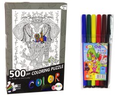 LEAN Toys Puzzle Do Kolorowania 500 Elementów Słoń
