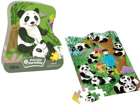 LEAN Toys Puzzle Panda Las Bambusowy 48 Elementów LEAN Toys Puzzle Panda Las Bambusowy 48 Elementów