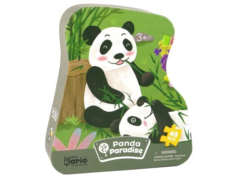 LEAN Toys Puzzle Panda Las Bambusowy 48 Elementów LEAN Toys Puzzle Panda Las Bambusowy 48 Elementów