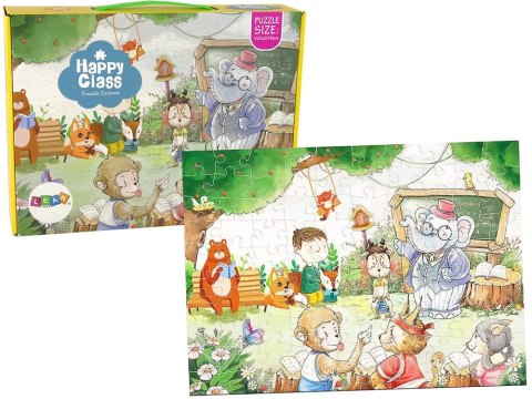 LEAN Toys Puzzle Szkoła Dla Zwierząt 100 Elementów LEAN Toys Puzzle Szkoła Dla Zwierząt 100 Elementów