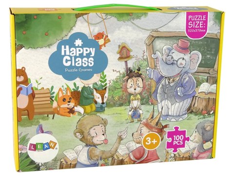 LEAN Toys Puzzle Szkoła Dla Zwierząt 100 Elementów LEAN Toys Puzzle Szkoła Dla Zwierząt 100 Elementów