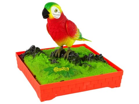 LEAN Toys Śpiewająca Kolorowa Papuga Z Klatką LEAN Toys Śpiewająca Kolorowa Papuga Z Klatką