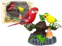 LEAN Toys Śpiewające Ruchome Papużki Drzewo Kolorowe