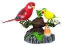 LEAN Toys Śpiewające Ruchome Papużki Drzewo Kolorowe